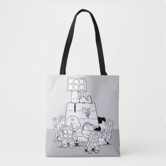 Peanuts Gang Reading Comics Tote Bag (Voorkant)