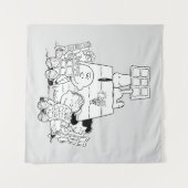 Peanuts Gang Reading Comics Wandkleed (Voorkant (horizontaal))