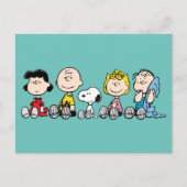 Peanuts Gang Sitting Together Briefkaart (Voorkant)