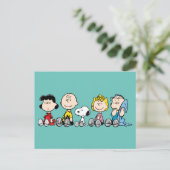 Peanuts Gang Sitting Together Briefkaart (Staand voorkant)
