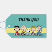 Peanuts Gang Sitting Together Cadeaulabel (Achterkant Horizontaal)