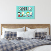 Peanuts Gang Sitting Together Canvas Afdruk (Insitu (Slaapkamer))