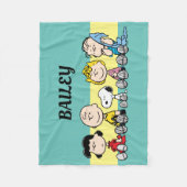 Peanuts Gang Sitting Together Fleece Deken (Voorkant)