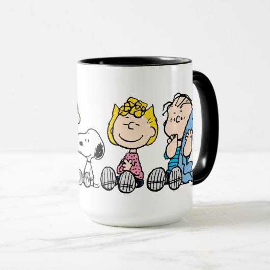 Peanuts Gang Sitting Together Mok (Voorkant rechts)