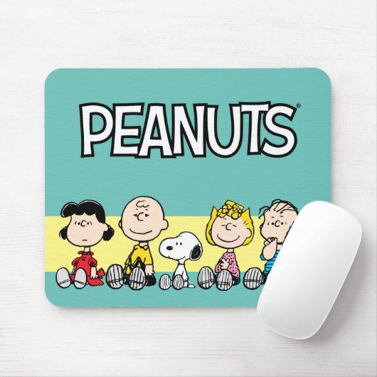 Peanuts Gang Sitting Together Muismat (Met muis)