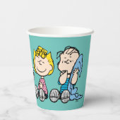 Peanuts Gang Sitting Together Papieren Bekers (Achterkant)