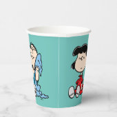 Peanuts Gang Sitting Together Papieren Bekers (Rechts)