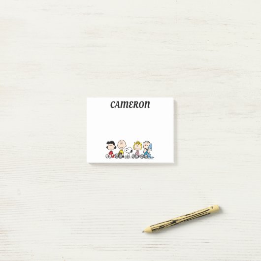 Peanuts Gang Sitting Together Post-it® Notes (Op bureau)