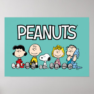 Peanuts Gang Sitting Together Poster