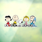Peanuts Gang Sitting Together Raamsticker (Vel 3)