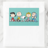 Peanuts Gang Sitting Together Rechthoekige Sticker (Tas)