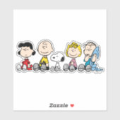 Peanuts Gang Sitting Together Sticker (Vel)