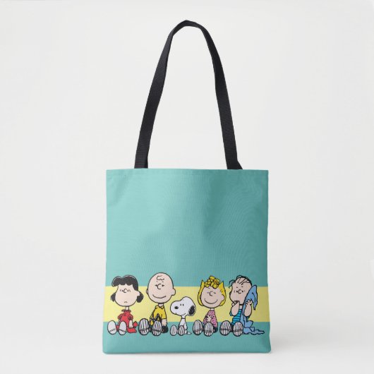 Peanuts Gang Sitting Together Tote Bag (Voorkant)