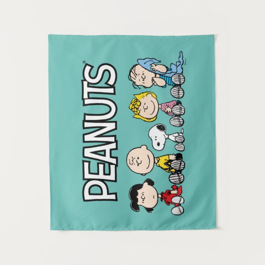 Peanuts Gang Sitting Together Wandkleed (Voorkant)