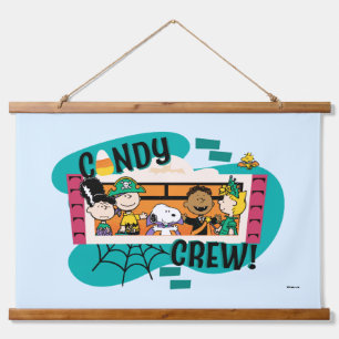 Peanuts Gang Snoep Bemanning Halloween Hangend Wandkleed