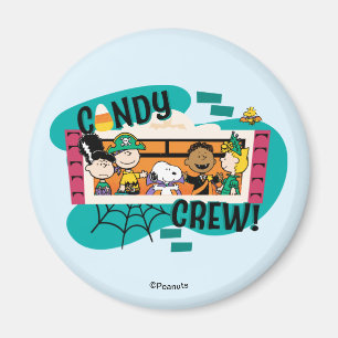 Peanuts Gang Snoep Bemanning Halloween Magneet