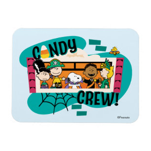 Peanuts Gang Snoep Bemanning Halloween Magneet