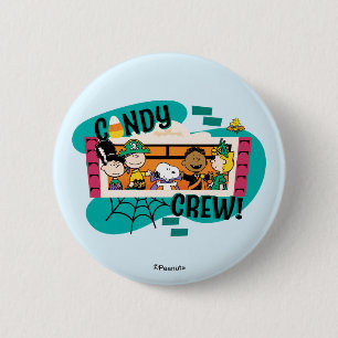 Peanuts Gang Snoep Bemanning Halloween Ronde Button 5,7 Cm