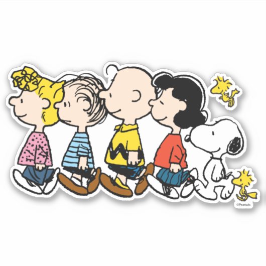 Peanuts Gang Sticker (Voorkant)