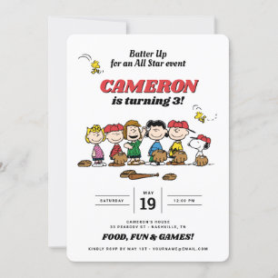 Peanuts Gang   Uitnodiging voor honkbal op zaterda