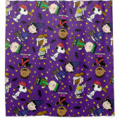 Peanuts | Gelukkig Halloween patroon Douchegordijn (Voorkant)