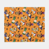 Peanuts | Gelukkig Halloween patroon Fleece Deken (Voorkant (Horizontaal))