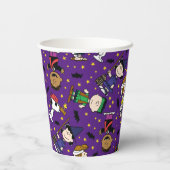 Peanuts | Gelukkig Halloween patroon Papieren Bekers (Achterkant)