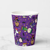 Peanuts | Gelukkig Halloween patroon Papieren Bekers (Voorkant)