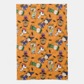 Peanuts | Gelukkig Halloween patroon Theedoek (Verticaal)