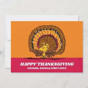 Peanuts   Gelukkig Thanksgiving Woodstock Kalkoen Feestdagenkaart
