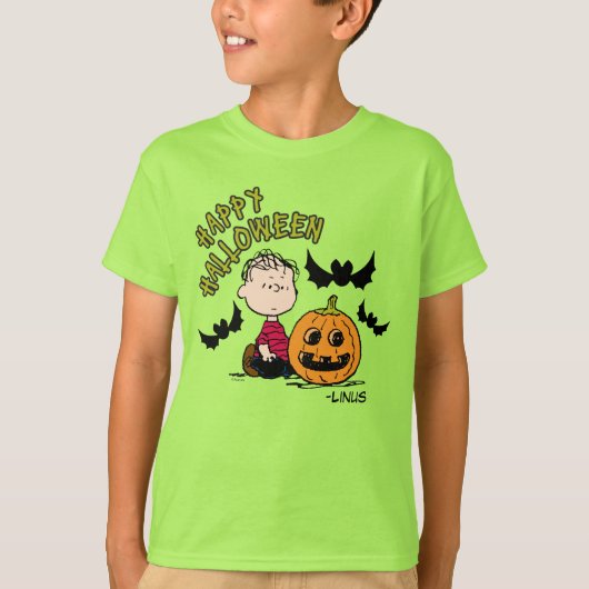 Peanuts | Gelukkige Halloween Linus T-shirt (Voorkant)