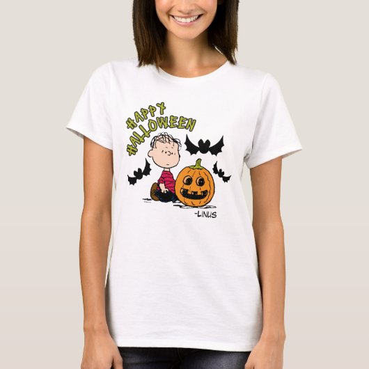 Peanuts | Gelukkige Halloween Linus T-shirt (Voorkant)