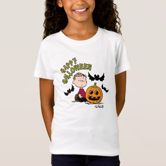 Peanuts | Gelukkige Halloween Linus T-shirt (Voorkant)