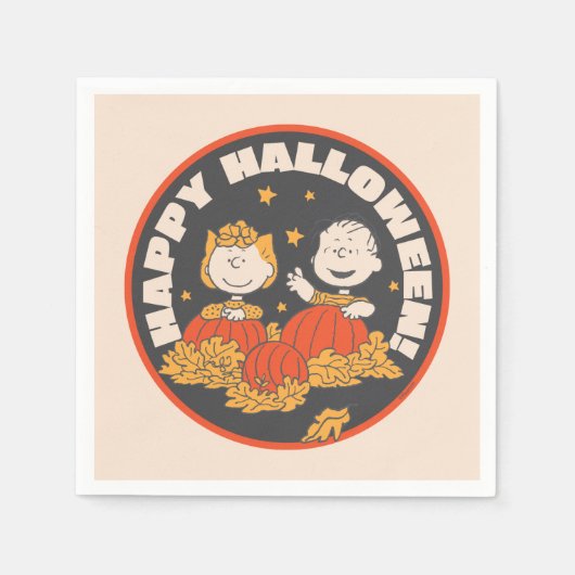 Peanuts | Gelukkige Halloween Sally & Linus Servet (Voorkant)