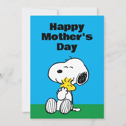 Peanuts | Gelukkige Moederdag Knuffel Feestdagenkaart (Voorkant)