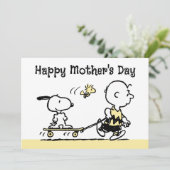 Peanuts | Gelukkige Moederdag Skateboard Feestdagenkaart (Staand voorkant)