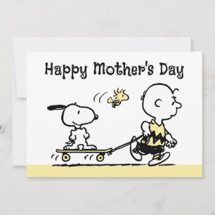 Peanuts   Gelukkige Moederdag Skateboard Feestdagenkaart