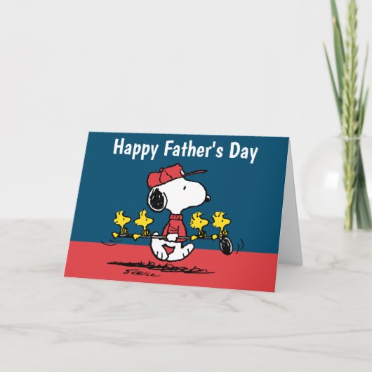 Peanuts | Gelukkige Vaderdag Golf Feestdagen Kaart (Voorkant)