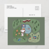 Peanuts | Genesteld in de bergen Camping Briefkaart (Voorkant / Achterkant)