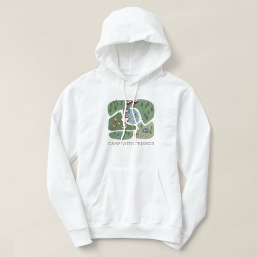 Peanuts | Genesteld in de bergen Camping Hoodie (Design voorkant)