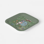 Peanuts | Genesteld in de bergen Camping Papieren Bordje (Gebogen)