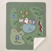 Peanuts | Genesteld in de bergen Camping Sherpa Deken (Voorkant)