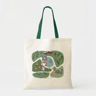 Peanuts   Genesteld in de bergen Camping Tote Bag