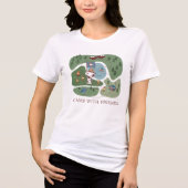 Peanuts | Genesteld in de bergen Camping Tri-Blend Shirt (Voorkant)
