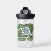 Peanuts | Genesteld in de bergen Camping Waterfles (Voorkant)