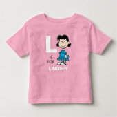 PEANUTS | Gepersonaliseerde Lucy Kinder Shirts (Voorkant)