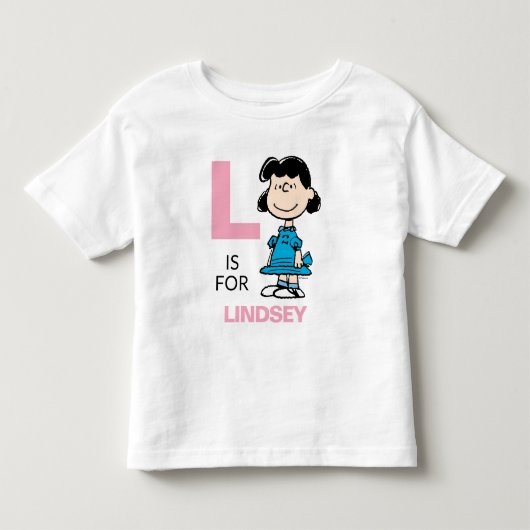 PEANUTS | Gepersonaliseerde Lucy Kinder Shirts (Voorkant)