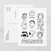 Peanuts gezichten briefkaart (Voorkant / Achterkant)