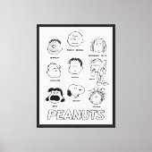 Peanuts gezichten canvas afdruk (Voorkant)