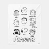 Peanuts gezichten fleece deken (Voorkant)